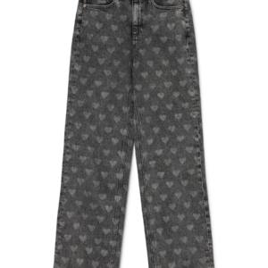 Jeans Corazones Desgastado