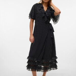 Vestido Negro Lunares