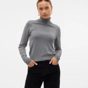 Jersey Cuello Alto Gris