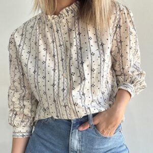 Blusa Beige Florecitas