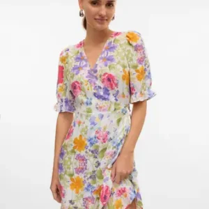 Vestido Corto Cruzado