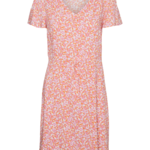 Vestido Corto Estampado Rosa